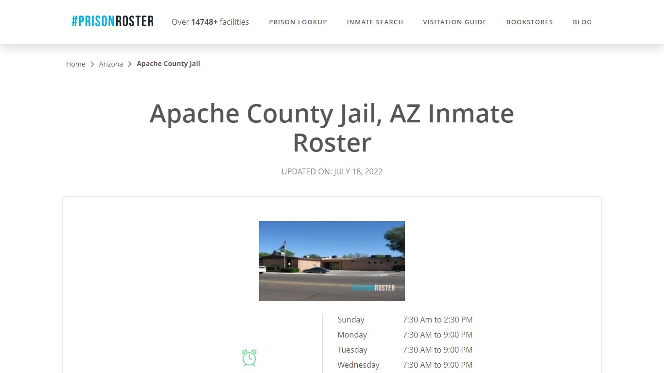 Apache County Jail, AZ Inmate Roster